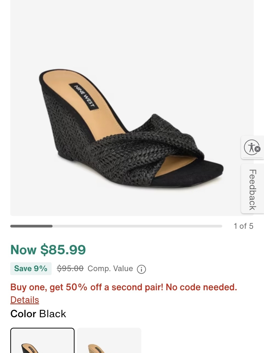 Nine West Nikhil Wedge Sandal